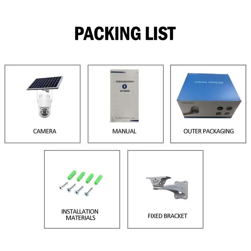 Cámara de Seguridad Solar 4K con Detección Inteligente y Visión Nocturna