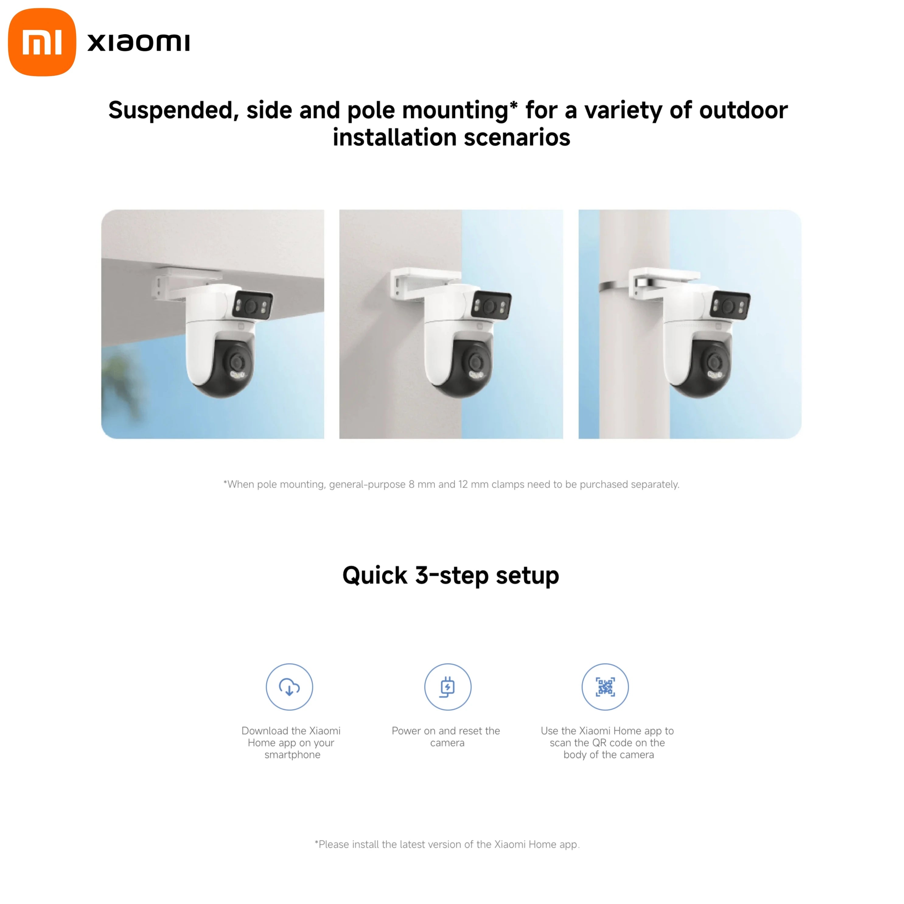 Cámara de Seguridad Exterior Xiaomi Dual 360° con Visión Nocturna a Color